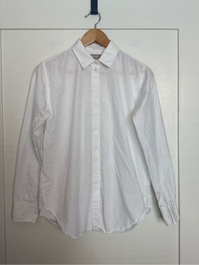 Everlane Shirt Womens Sz 2 White Long Sleeve Button Up 100% Cotton Preppy Office